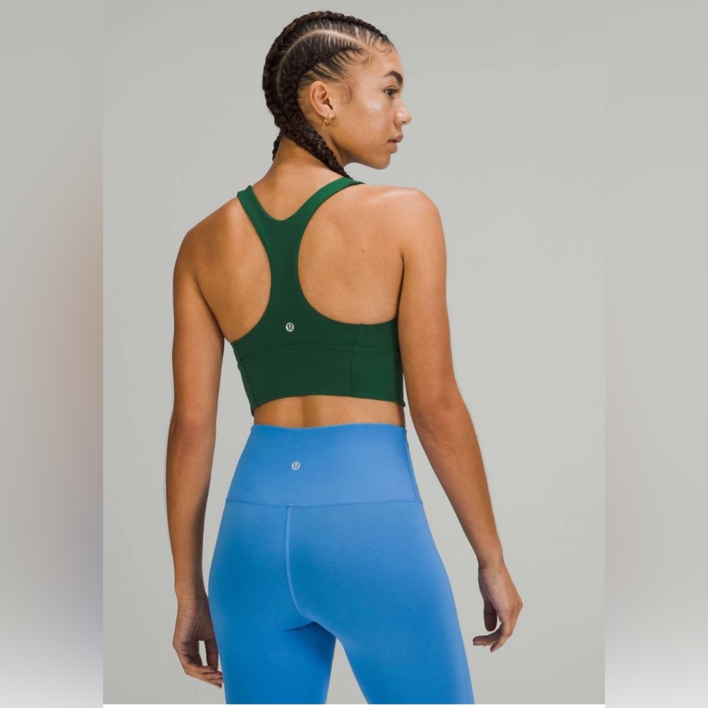 Lululemon Wunder Train Long Line Bra Size 12 C/D Everglade Green EVRG